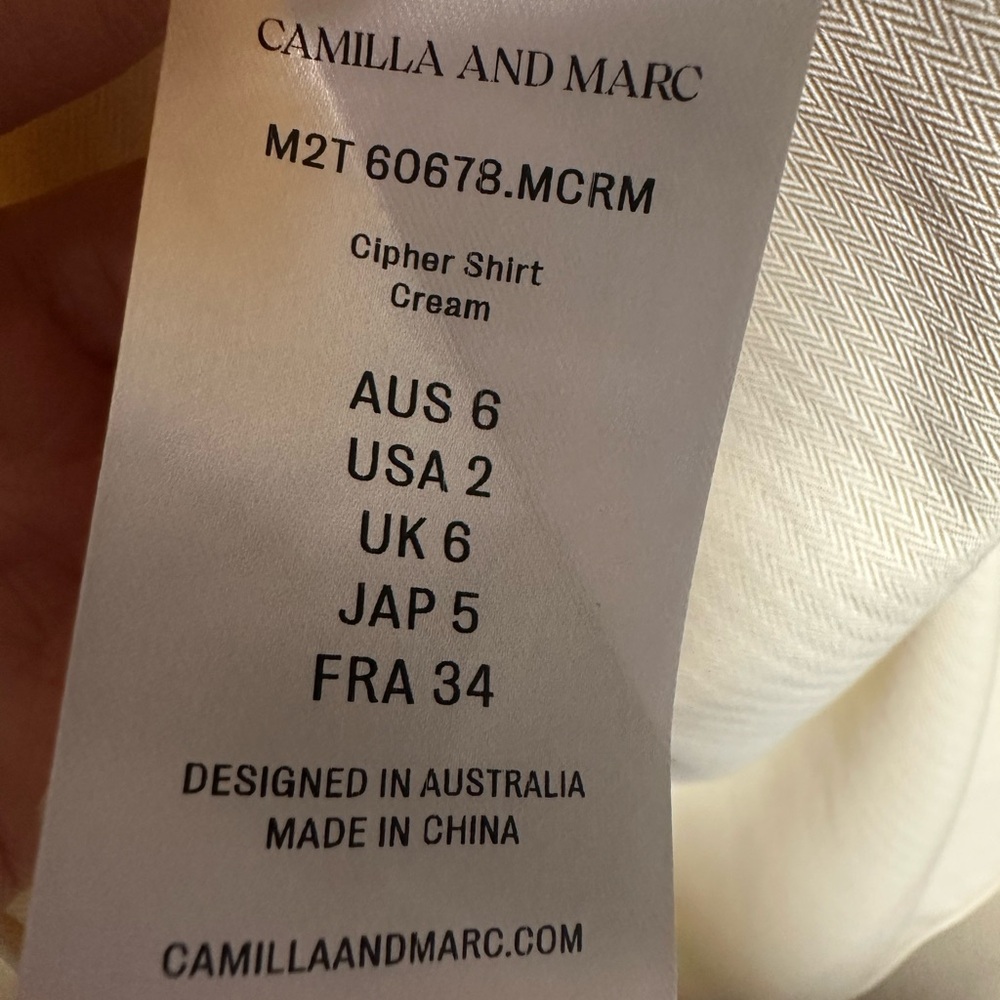 Camilla And Marc Cipher shirt - Size AU6/ US2 - Picture 6 of 9
